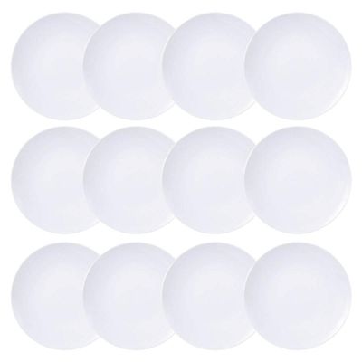 12 Pratos para Pão Tramontina Pequeno Branco Porcelana 16cm Café da Manhã Sophia