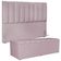 Kit Cabeceira Cama Box Casal Queen 160cm Com Calçadeira Baú Dália W01 Suede Rosê - Lyam Decor