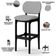 Kit 06 Banquetas Alta Para Cozinha Madeira Fixa Betta L02 Preto Facto Cinza - Lyam Decor
