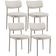 Kit 04 Cadeiras Decorativa Estofada Para Sala de Jantar Melina Base Arena L02 Linho Cru - Lyam Decor