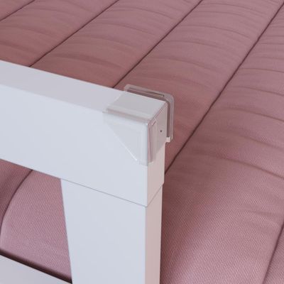 Cama Infantil de Chão com Colchão Montessoriana Solteiro Proteção Branca