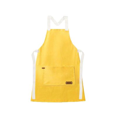 Avental Amarelo Algodao Cru Cozinha Pintura Artesanato 1un