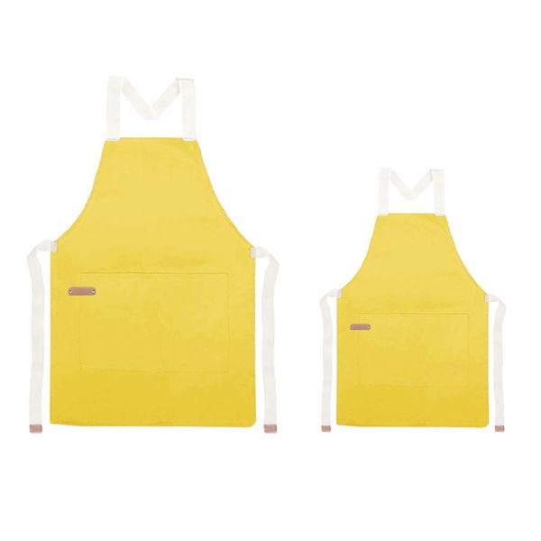 Avental Infantil e Adulto Amarelo Algodao Cozinha Artes Pais e Filhos Avental Infantil e Adulto Amarelo Algodao Cozinha Artes Pais e Filhos