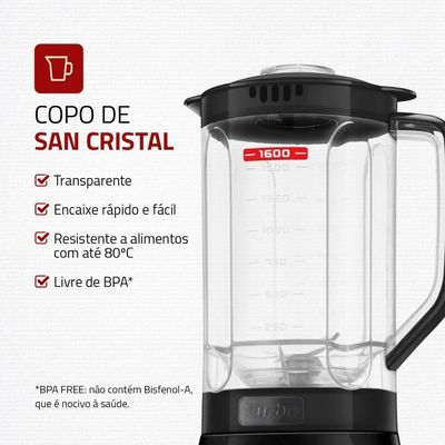 Liquidificador L-98-B Mondial Preto 220V