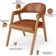 Kit 04 Cadeiras de Jantar e Estar Living Estofada Nadja L02 Couríssimo Camel - Lyam Decor