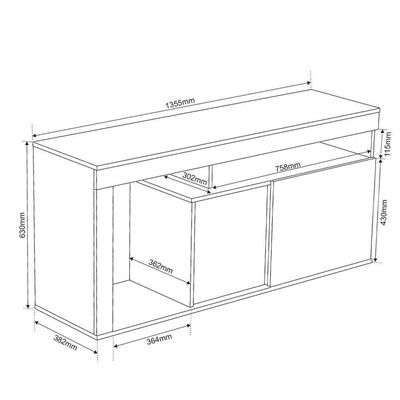 Rack C/Painel P/Tv De Até 55" Lugano Viero Imbuia