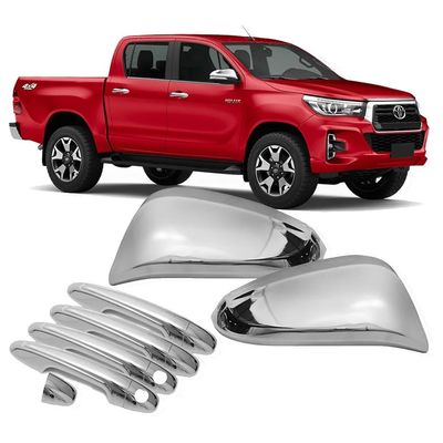 Aplique Capa Cromada Retrovisor Maçanetas Toyota Hilux 2017