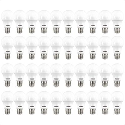 Kit 40 Lâmpadas Led Bulbo Tkl 9w Taschibra E27 Bivolt 3000k Quente