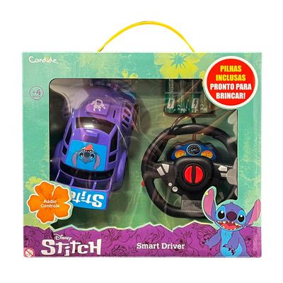 Carro de Controle Remoto Volante Stitch 3 Funções Candide
