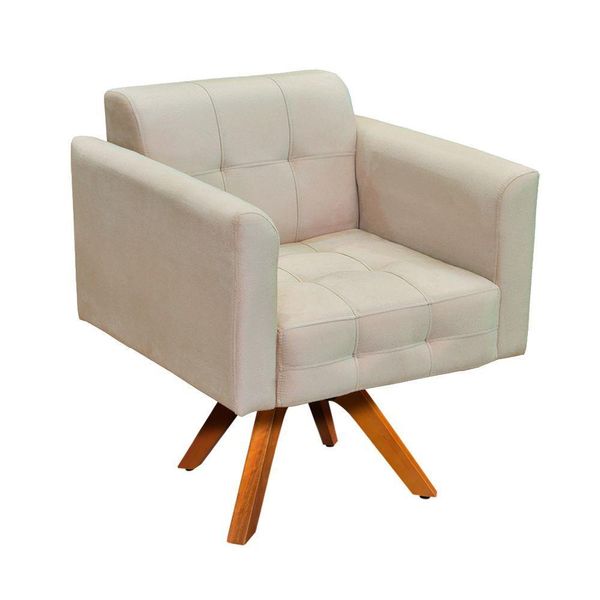 Poltrona Elisa Suede Bege Poltrona Elisa Suede Bege