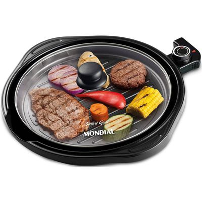Grill Redondo Smart Grill 30cm Mondial Preto 1200W G-04 110
