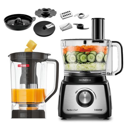 Multiprocessador Turbo Chef 9 em 1 Mondial Preto 1000W MPN-01-BF 220
