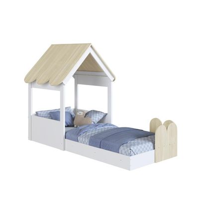 Cama Infantil Montessoriana Casinha Com Colchão E Telhado Em Mdp Carvalho Araguaia