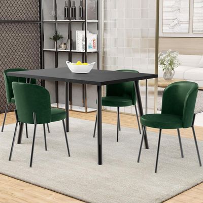 Cadeira Para Sala de Jantar Cozinha Estofada Gavi L02 Couríssimo Verde Musgo - Lyam Decor