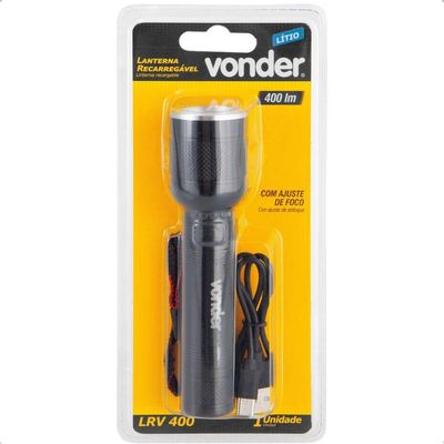 Lanterna Recarregável 400 Lumens Ajuste De Foco Lrv400 Vonder