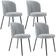 Kit 4 Cadeiras Sala de Jantar Estofada Gavi L02 Bouclê Cinza - Lyam Decor