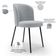 Kit 4 Cadeiras Sala de Jantar Estofada Gavi L02 Bouclê Cinza - Lyam Decor