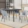 Kit 2 Cadeiras Sala de Jantar Estofada Gavi L02 Bouclê Cinza - Lyam Decor