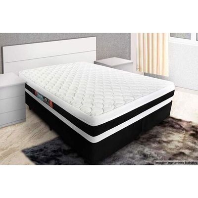 Colchão Casal Espuma D45  Black White AIR Euro Pillow Double Face (138x188x27) - Castor