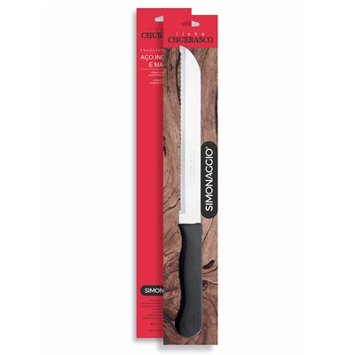 Faca para Pao Serrilhada e Espatulas para Manteiga Preto 4un