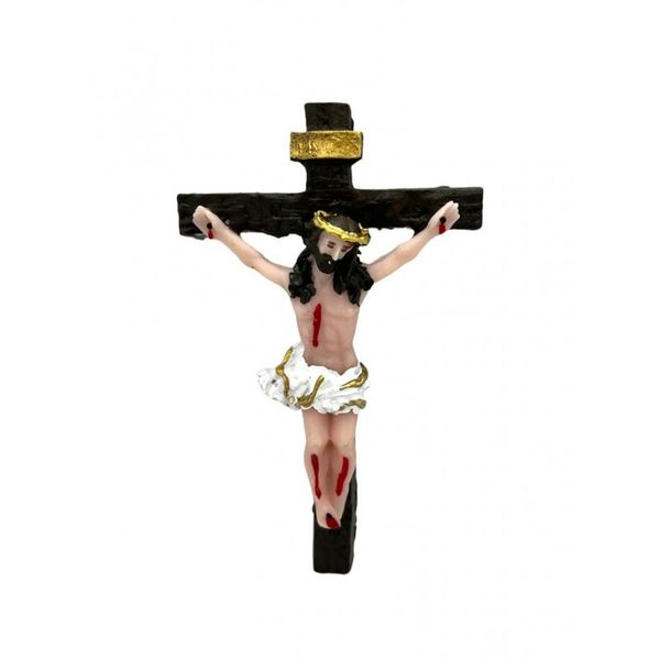 Crucifixo Decorativo de Parede 11 cm em Resina Crucifixo Decorativo de Parede 11 cm em Resina