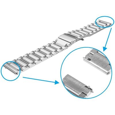 Pulseira Relogio Smartwatch Aço Inox 3 Elos