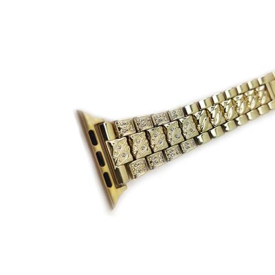 Pulseira Relogio Smartwatch Luxo Pedra Strass Smartband Aço