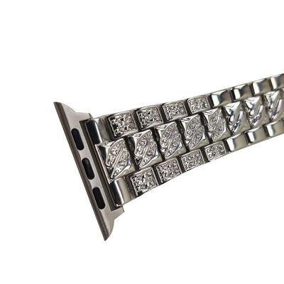 Pulseira Relógio Smartwatch Luxo Pedra Strass Aço Inoxidável