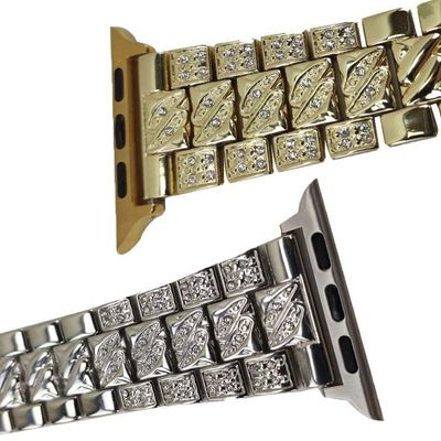 Kit 2 Pulseira Smartwatch Pedra Strass Smartband Aço 3 Elos