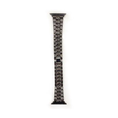 Pulseira Relogio Smartwatch Luxo Pedra Strass Aço 3 Elos