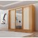 Guarda-roupa Casal 100% Mdf 3 Portas 4 Gavetas Com 3 Espelhos Milano Leifer Móveis Cinamomo/off White