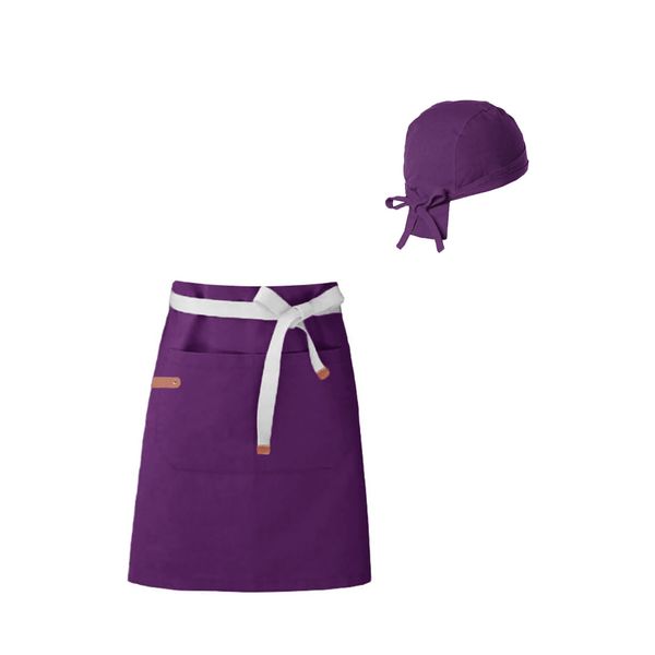 Avental Cintura e Bandana Roxo Açai Sorveteria Doceria Bar Avental Cintura e Bandana Roxo Açai Sorveteria Doceria Bar