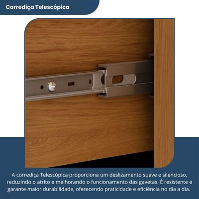 Cômoda Imperial 1 Porta 10 Gavetas Com Rodízio Batrol Freijo Com Off White
