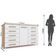Cômoda Imperial 1 Porta 10 Gavetas Com Rodízio Batrol Freijo Com Off White