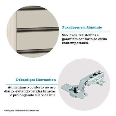 Balcão De Pia Sem Tampo Para Cozinha 120cm 3 Portas De Abrir Pátina Ff/mocca Laca