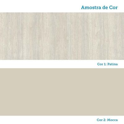Balcão De Pia Sem Tampo Para Cozinha 120cm 3 Portas De Abrir Pátina Ff/mocca Laca
