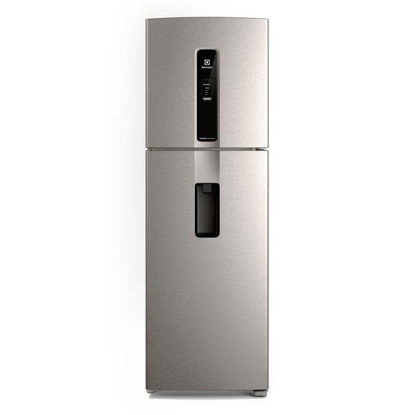 Geladeira Electrolux Frost Free Inverter 409L Água na Porta com AutoSense Duplex Inox Look (IW46S) 220V