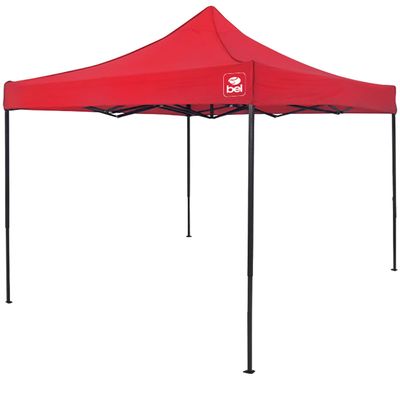 Tenda Gazebo Dobrável Pagoda 3m x 3m Oxford Vermelha Bel 3m x 3m