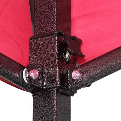 Tenda Gazebo Dobrável Pagoda 3m x 3m Oxford Vermelha Bel 3m x 3m