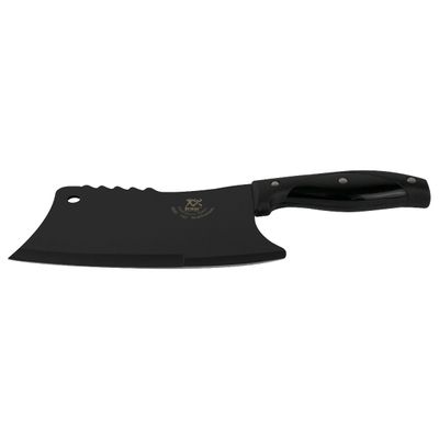 Cutelo Profissional Com Lâmina Aço Inox Escurecido Faca Multifuncional Cozinha Churrasco Açougue Preto