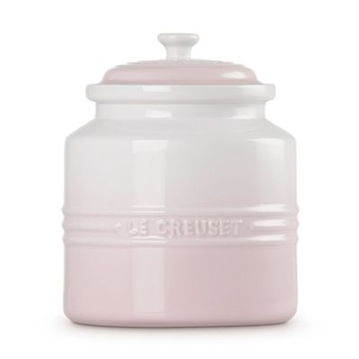 KIT LE CREUSET 2 CANECAS 350ML E POTE DE BISCOITO EM CERÂMICA SHELL PINK