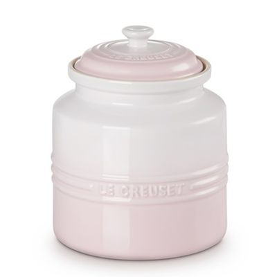 KIT LE CREUSET 2 CANECAS 350ML E POTE DE BISCOITO EM CERÂMICA SHELL PINK