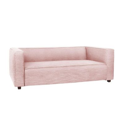 Sofá Namoradeira Amsterdam 1,40m Suede Rosa Bebe - Inova Decorações