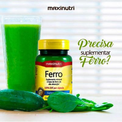 Kit 03 Ferro 100% Idr Maxinutri Com 60 Cápsulas