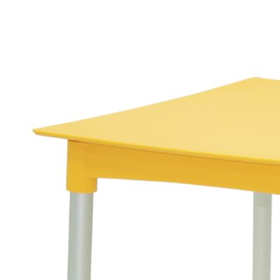 Mesa Tramontina Diana 70x70 cm em Polipropileno Amarelo com Pernas de Alumínio