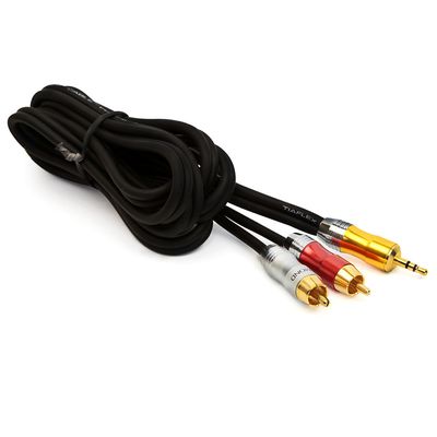 Cabo P2 Estereo para 2 RCA Profissional - 1 Metro