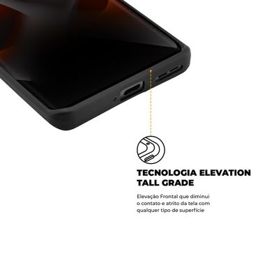 Kit Capa case capinha Silicon Veloz e Película Hydrogel HD para Motorola Moto Edge 50 Pro - Gshield