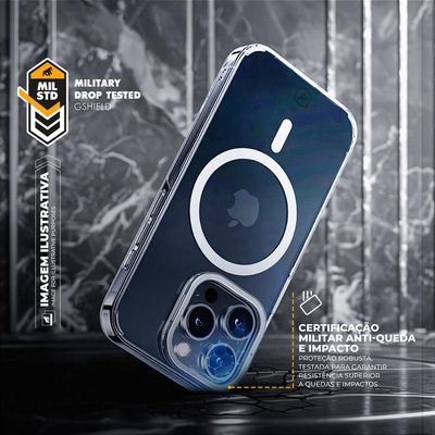 Capa para iPhone 14 Pro - MagSafe Crystal Armor Stand - NÃO AMARELA - Gshield