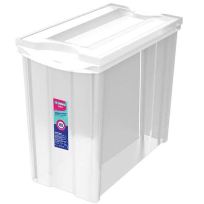 Caixa Organizadora 16,5L Estreita Alta Plástica Ordene 41x18x30cm Radical Multiuso Transparente