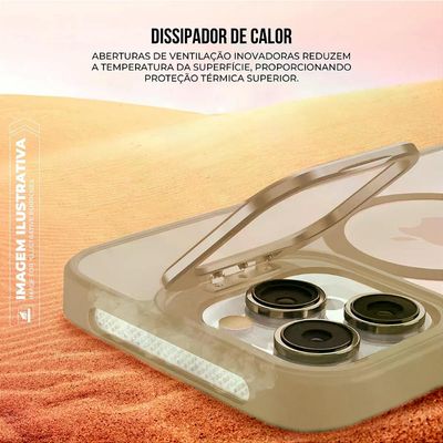 Capa case capinha para iPhone 17 Pro - MagSafe Titanium Desert - Gshield